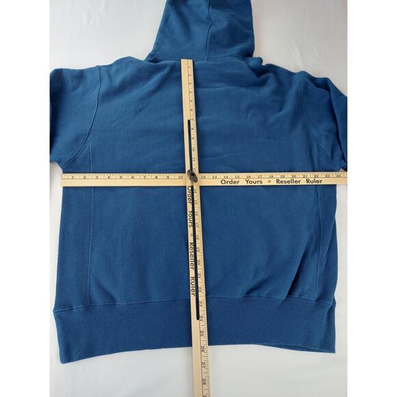 Champion Mens Reverse Weave Ombre Block Heavyweight Hoodie Jetson Blue L - Picture 7 of 8